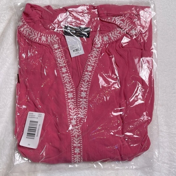 Nwt Lane Bryant Long-Sleeve Belted Peasant Blouse (K96.9) - Picture 3 of 4